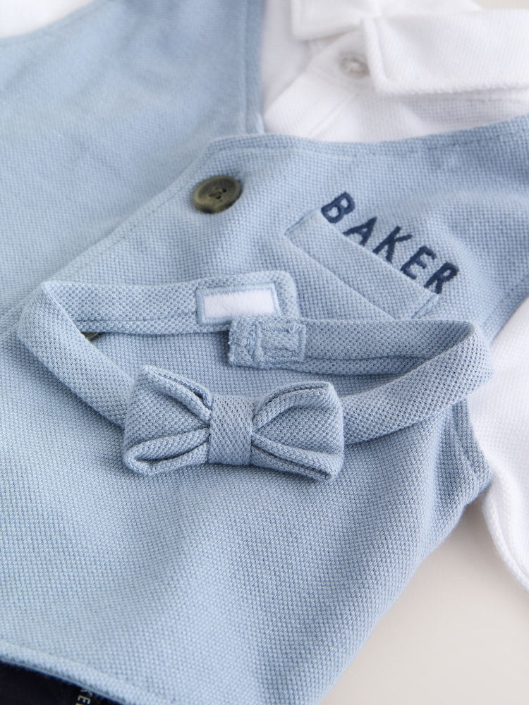 Baker by Ted Baker Blue Smart Mockable Waistcoat - Size Newborn