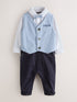 Baker by Ted Baker Blue Smart Mockable Waistcoat - Size Newborn