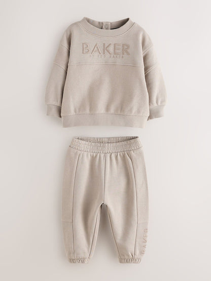 Baker by Ted Baker Stone Textured Sweatshirt and Joggers Set