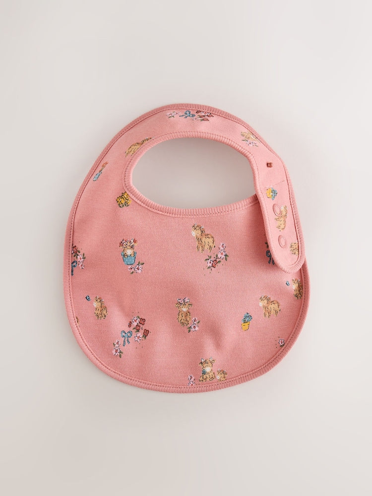 Pink/Green Hamish Baby Bibs 3 Pack