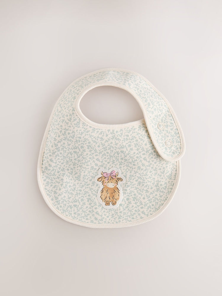 Pink/Green Hamish Baby Bibs 3 Pack