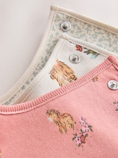 Pink/Green Hamish Baby Bibs 3 Pack