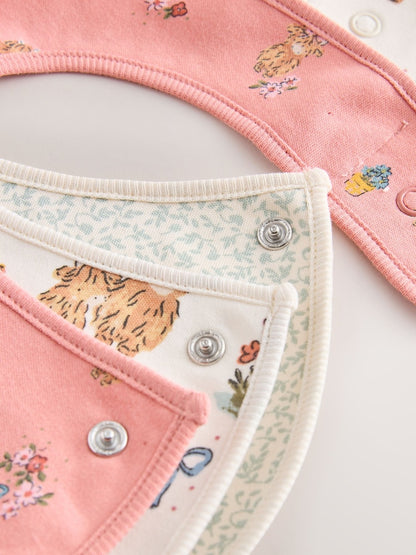 Pink/Green Hamish Baby Bibs 3 Pack