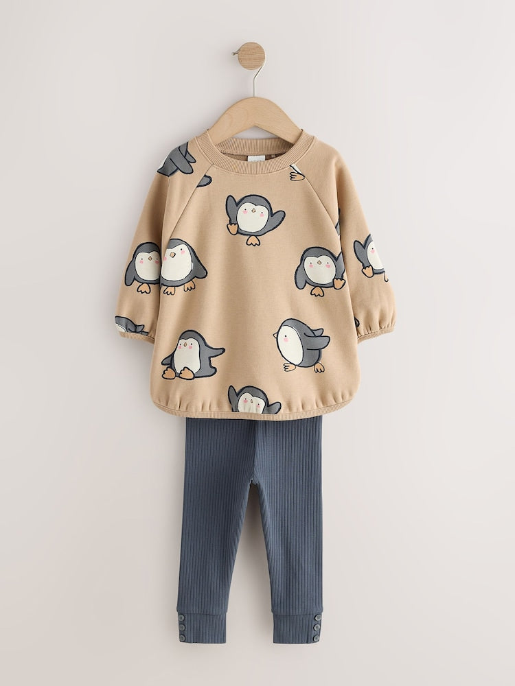 Neutral Sweatshirt and Leggings Set (3mths-7yrs)
