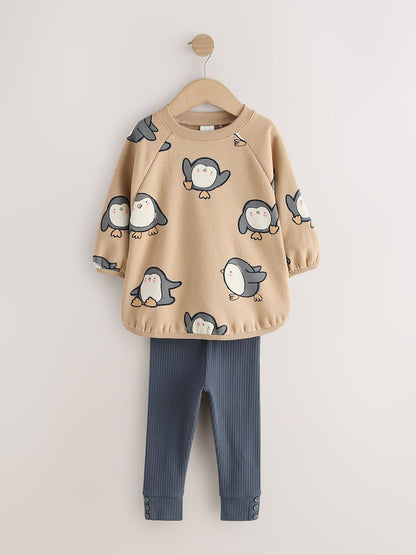 Neutral Sweatshirt and Leggings Set (3mths-7yrs)