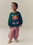 Dark Green Dog Crew Neck Sweat shirt & Joggers Set (3mths-7yrs) - Dark Green Dog / 12 - 18 Months (80 - 86cm)