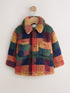 Multi Coloured Check Borg Fleece Shacket (3mths-7yrs) - 12-18 Months (80-86cm)