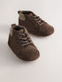 Chocolate Brown Lace Up Baby Boots (0-2mths) - Chocolate Brown / Up To 3 Months (50 - 62cm)