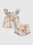 River Island Pink Cabbages & Roses Patchwork Bloomers Set