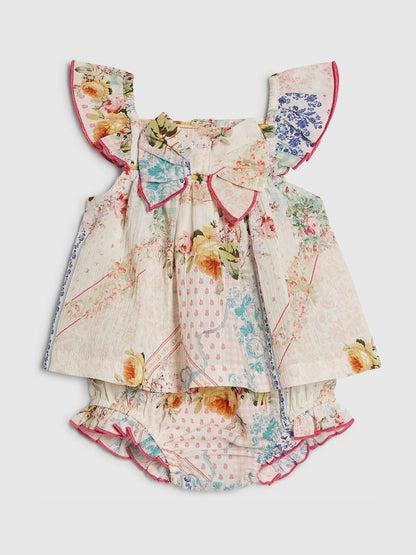 River Island Pink Cabbages &amp; Roses Patchwork Bloomers Set