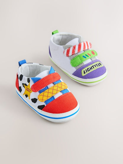 Multi Toy Story Touch Fastening Baby Trainers (0-2mths) - Up to 1 Month (50-56cm)