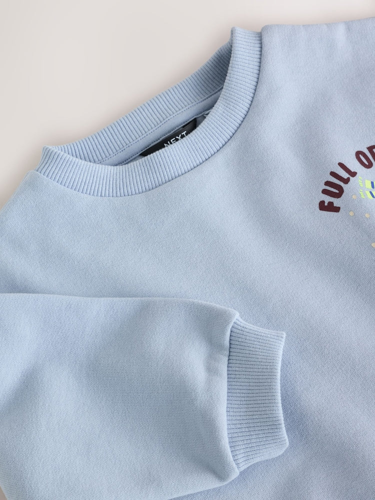 Blue Goose Printed Crew Neck Sweat Top (3mths-7yrs)