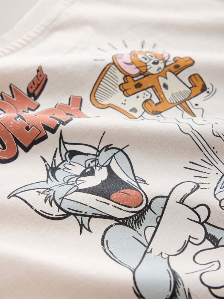 Ecru Tom and Jerry T-Shirt (3mths-8yrs)