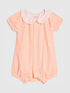 River Island Coral Pink Heart Print Collared Romper