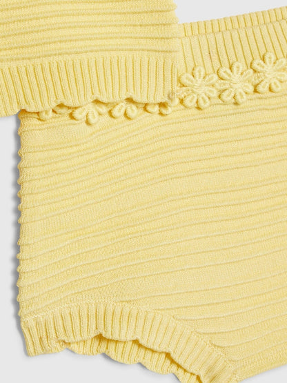 River Island Yellow Daisy Cardigan &amp; Short Set