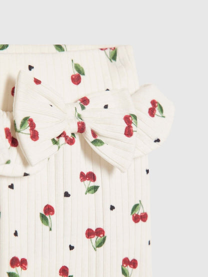 River Island White Cutie Cherry Bodysuit &amp; Leggings Set