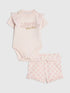 River Island Pink Love Bodysuit & Shorts Set