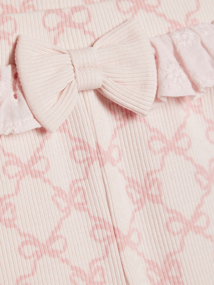 River Island Pink Love Bodysuit &amp; Shorts Set