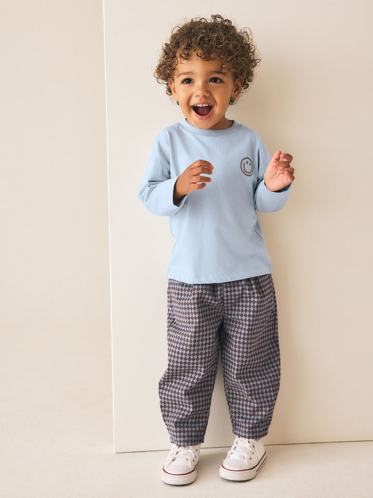 Blue Long Sleeve Top and Trousers Set (3mths-7yrs)