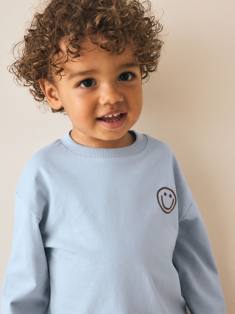 Blue Long Sleeve Top and Trousers Set (3mths-7yrs)
