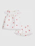 River Island White Cherry Dress & Bloomer Short Set - River Island White Cherry / 12 - 18 Months (80 - 86cm)