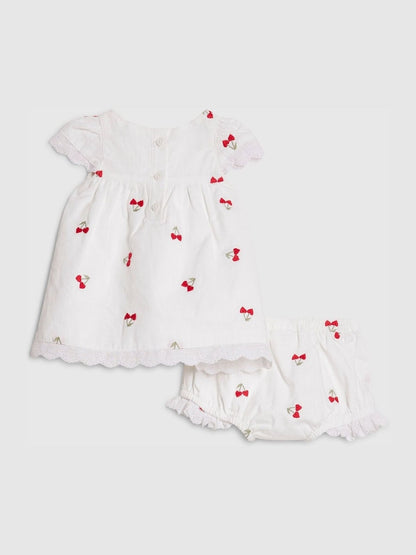 River Island White Cherry Dress &amp; Bloomer Short Set