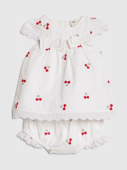 River Island White Cherry Dress &amp; Bloomer Short Set