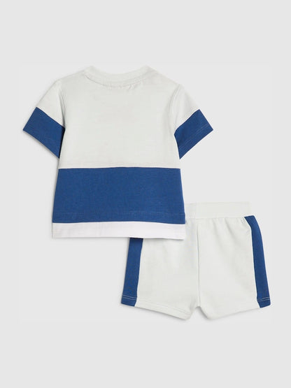 River Island Blue Tiny Fun Club T-Shirt &amp; Short Set
