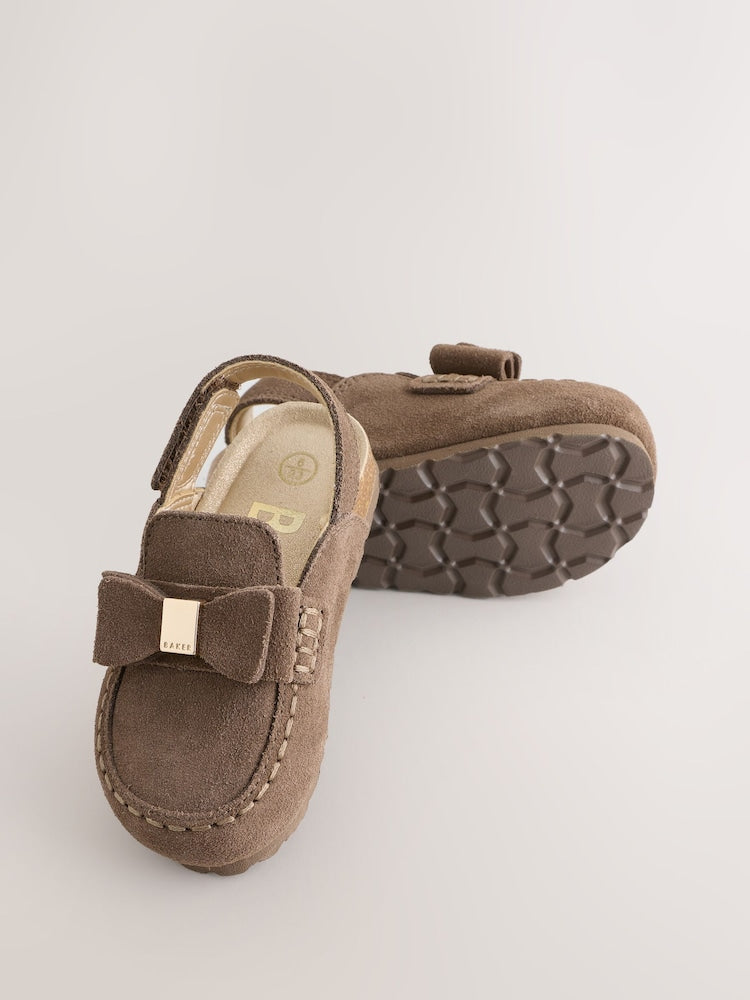 Baker by Ted Baker Bow Mocassin Mule Clog Sandals