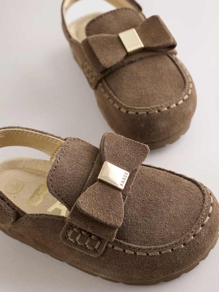 Baker by Ted Baker Bow Mocassin Mule Clog Sandals