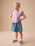 Mid Blue Denim Button Detail Skirt (3mths-7yrs) - 12-18 Months (80-86cm)