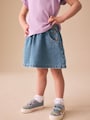 Mid Blue Denim Button Detail Skirt (3mths-7yrs) - Size 3-6 Months (62-68cm)