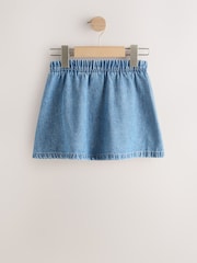 Mid Blue Denim Button Detail Skirt (3mths-7yrs) - Size 3-6 Months (62-68cm)