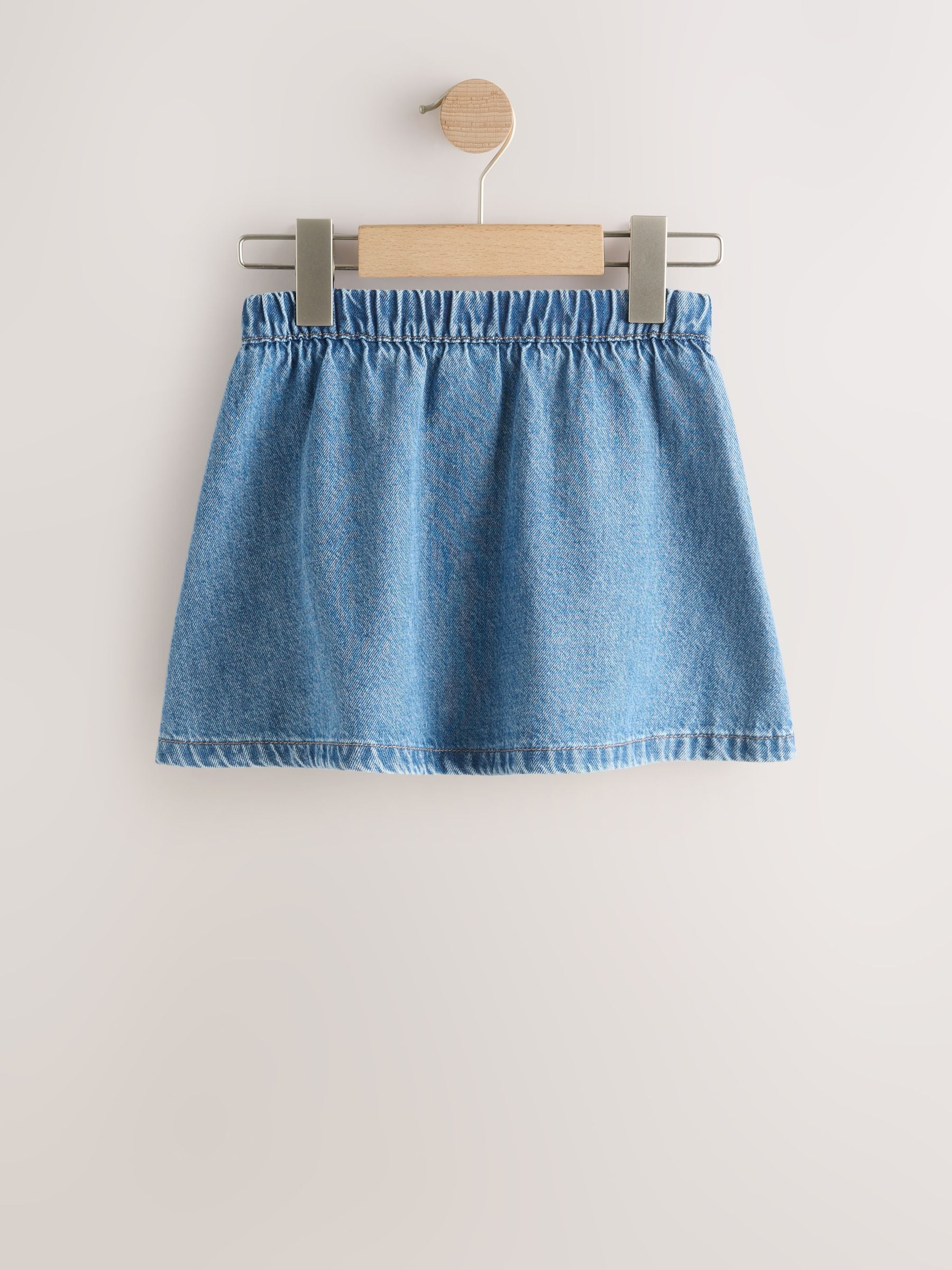 Mid Blue Denim Button Detail Skirt (3mths-7yrs) - Size 3-6 Months (62-68cm)