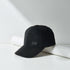 Textured Hat with Snap Button Closure - Black
