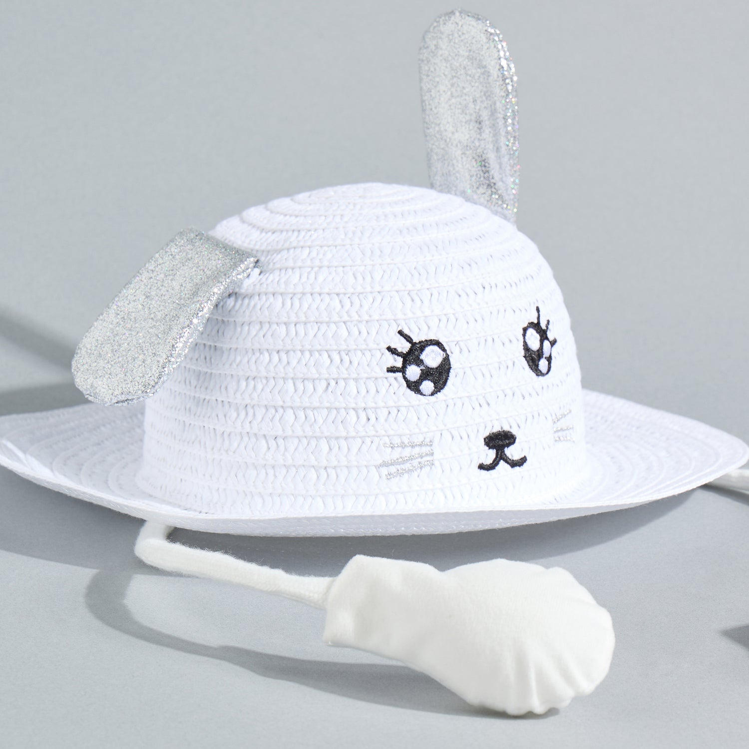 Animal Face Embroidered Hat with Moving Ears