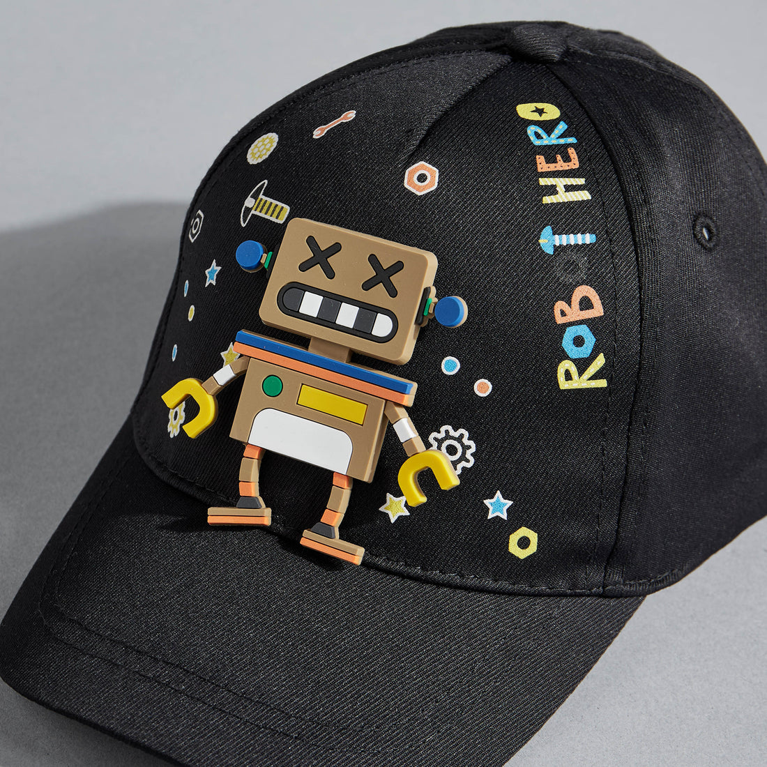Applique Baseball Cap with Hook and Loop Strap Closure