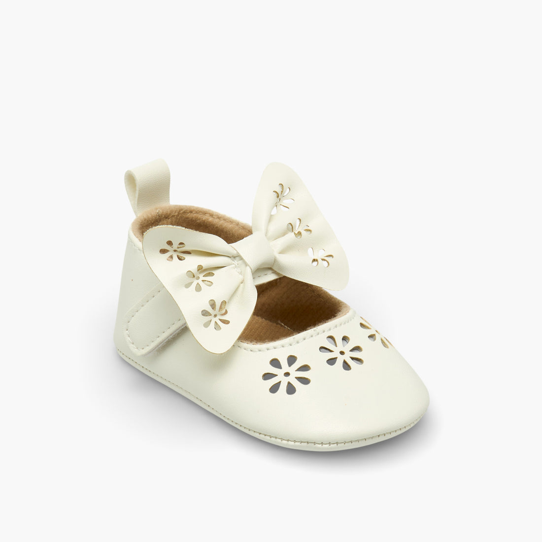 Giggles Booties with Hook and Loop Closure, Cutout Detail