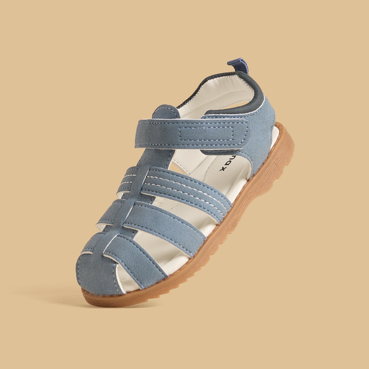Textured Fisherman Sandals with Hook and Loop Closure