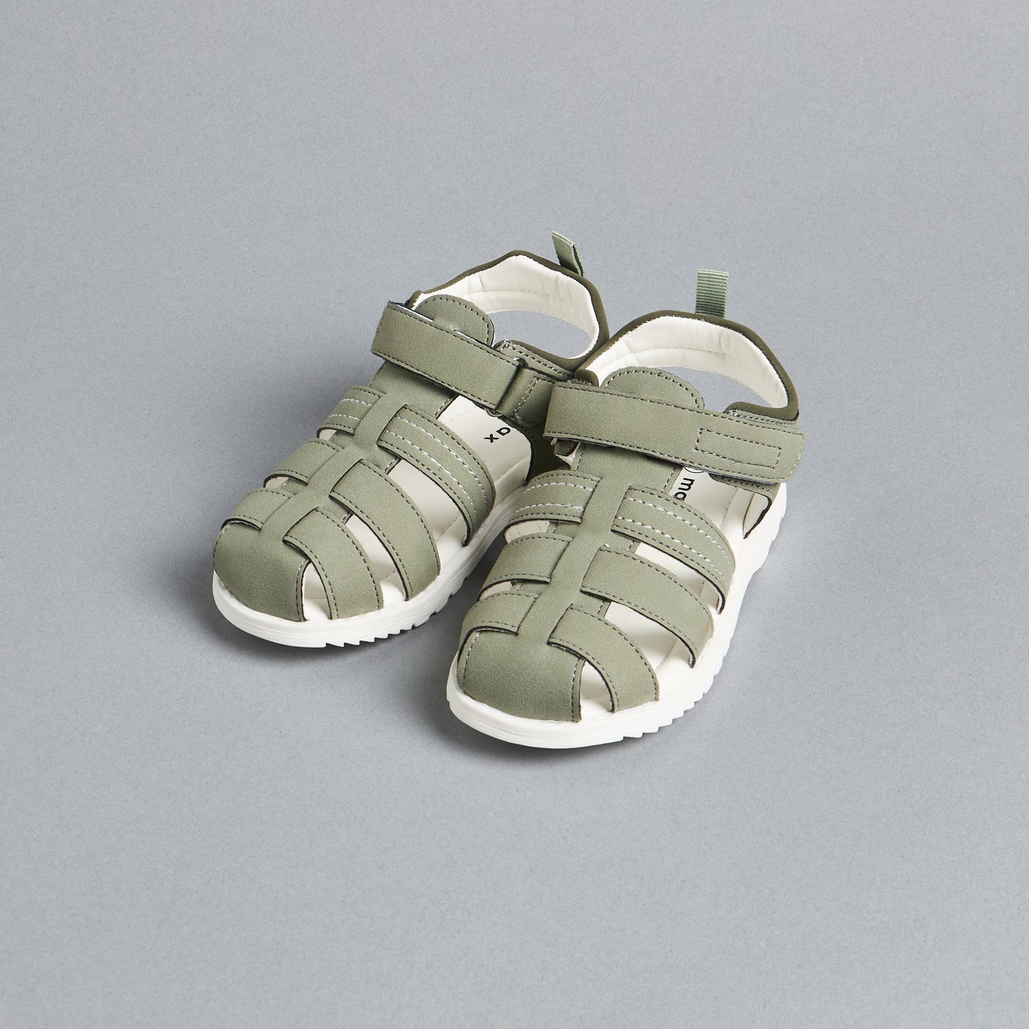 Textured Fisherman Sandals with Hook and Loop Closure