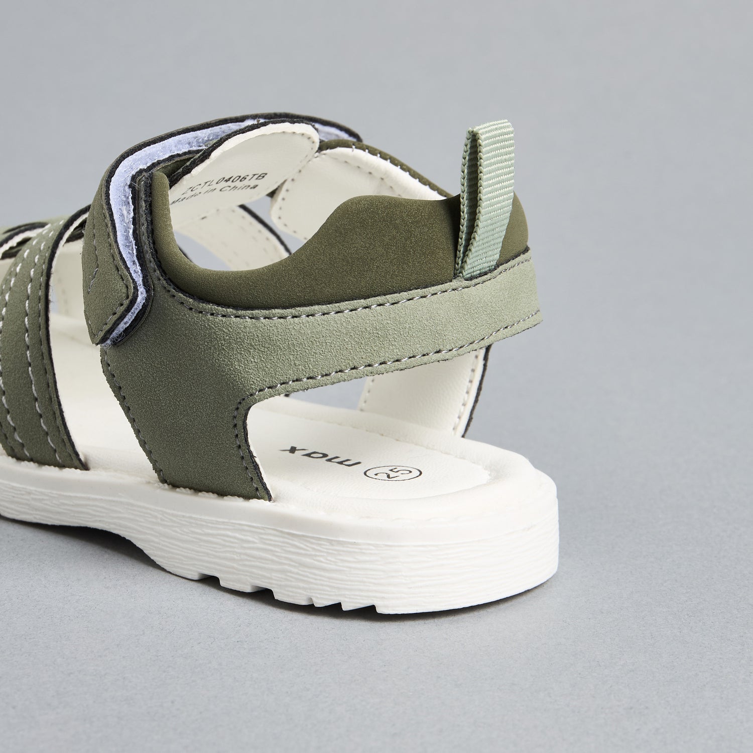 Textured Fisherman Sandals with Hook and Loop Closure