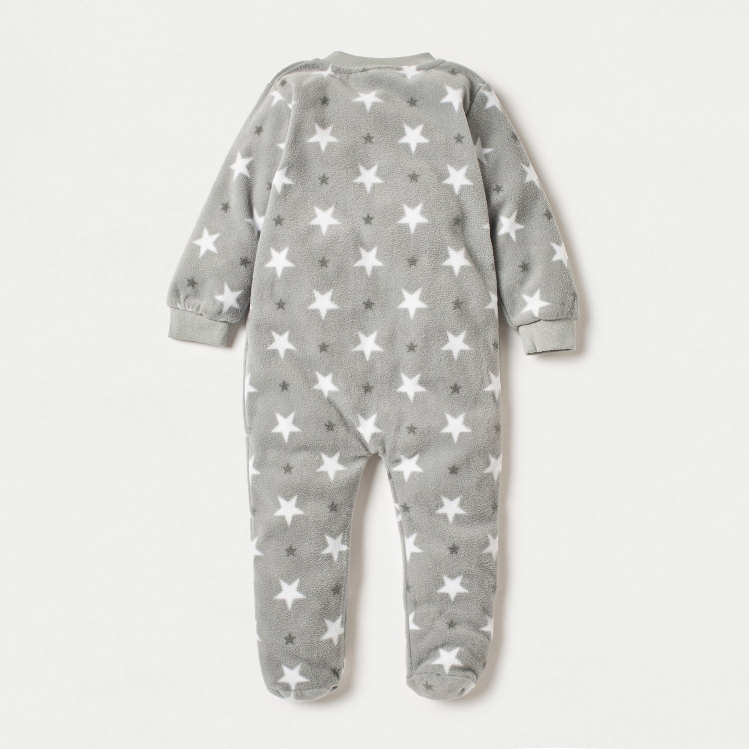 Juniors All-Over Star Print Fleece Sleepsuit with Zip Closure
