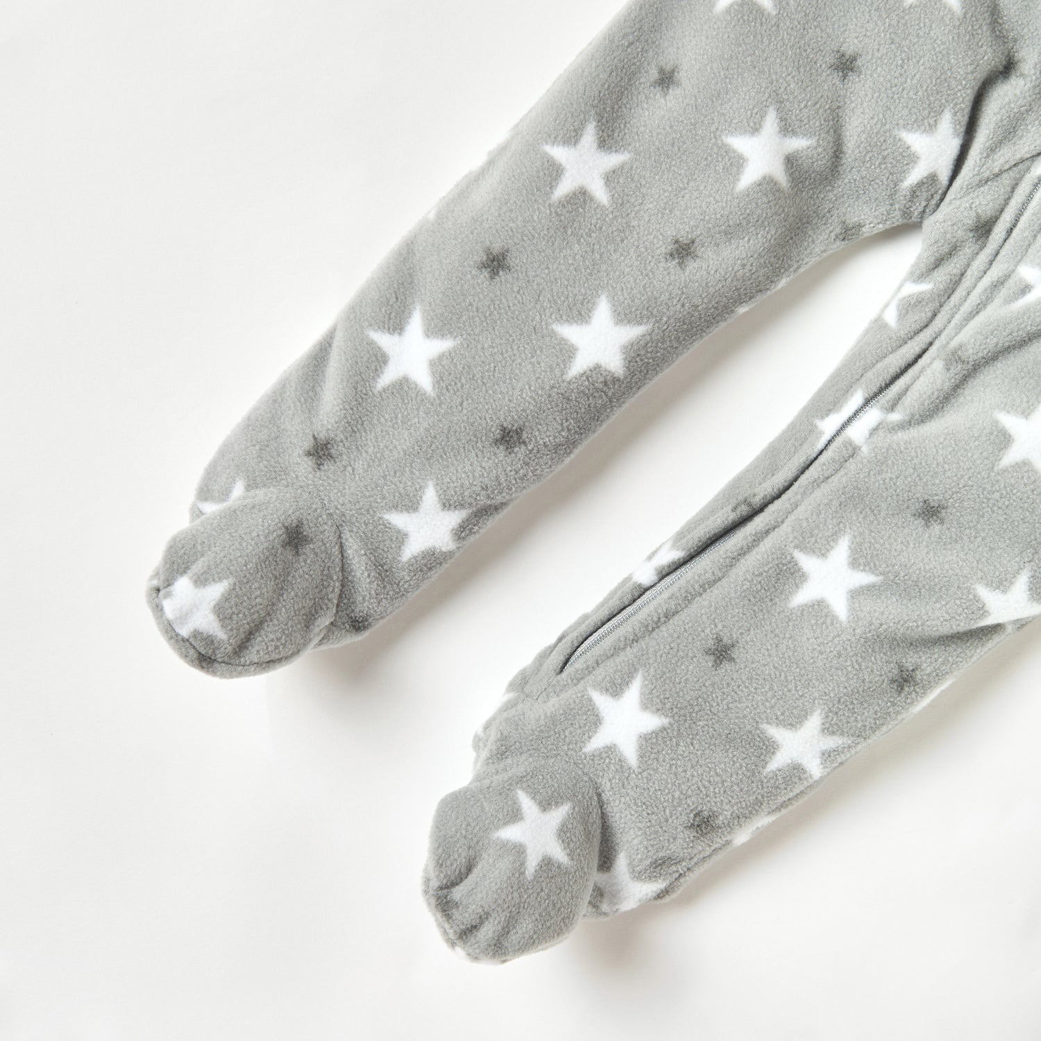 Juniors All-Over Star Print Fleece Sleepsuit with Zip Closure