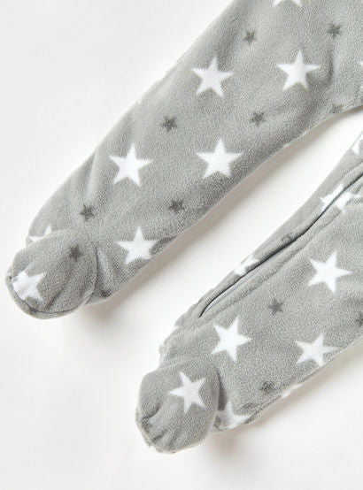 Juniors All-Over Star Print Fleece Sleepsuit with Zip Closure-baby-girls-clothing-nightwear-sleepsuits-image-4