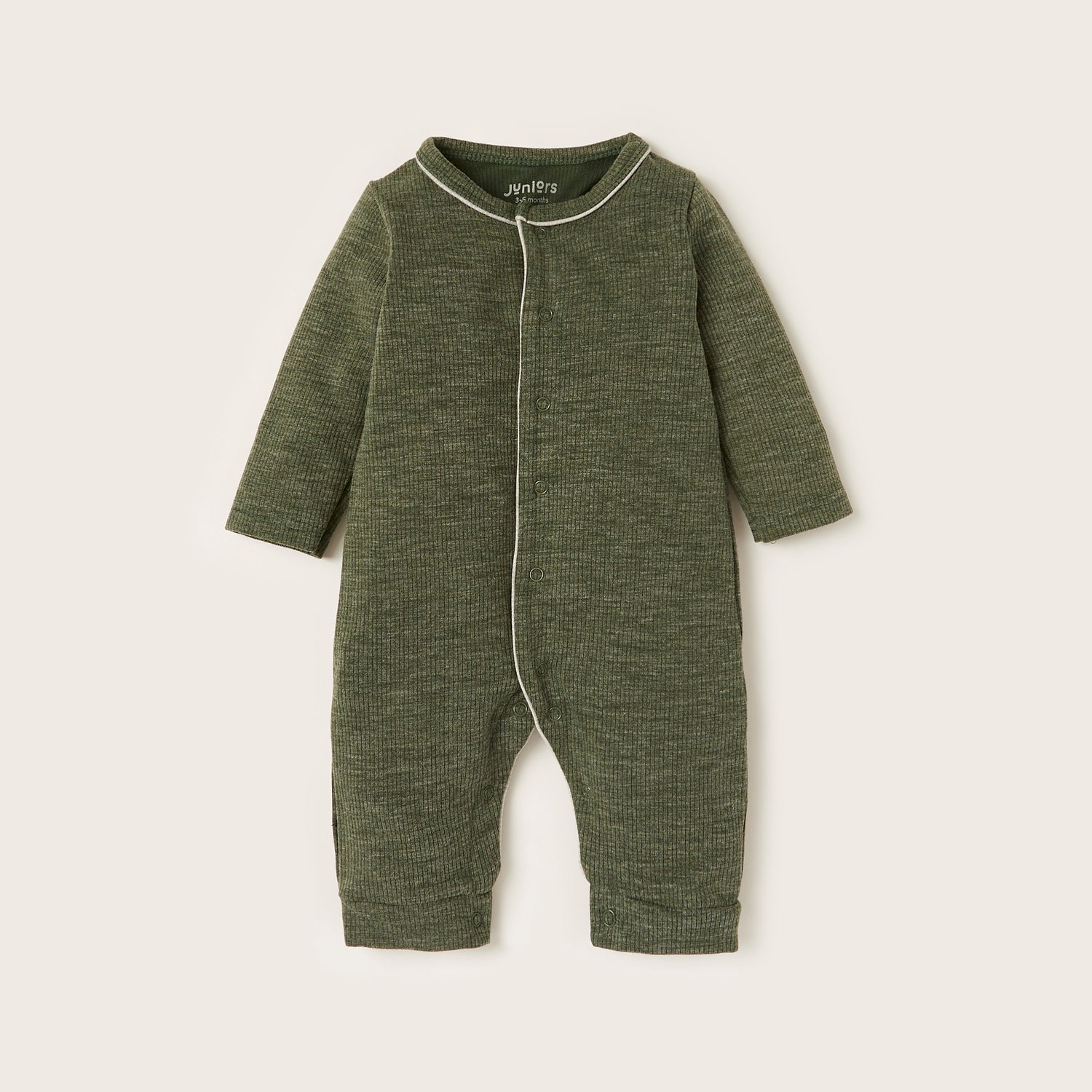 Juniors Textured Sleepsuit with Long Sleeves - Green / 12-18 mths