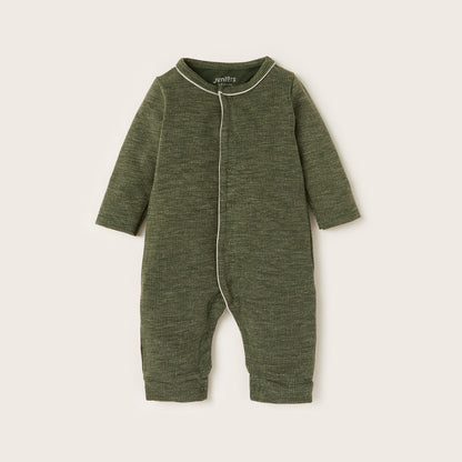 Juniors Textured Sleepsuit with Long Sleeves - Green / 12-18 mths