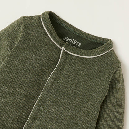 Juniors Textured Sleepsuit with Long Sleeves