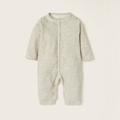 Juniors Textured Sleepsuit with Long Sleeves - Grey / 12-18 mths