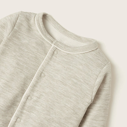 Juniors Textured Sleepsuit with Long Sleeves