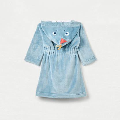 Juniors Dinosaur Hooded Bathrobe with Belt and Pockets